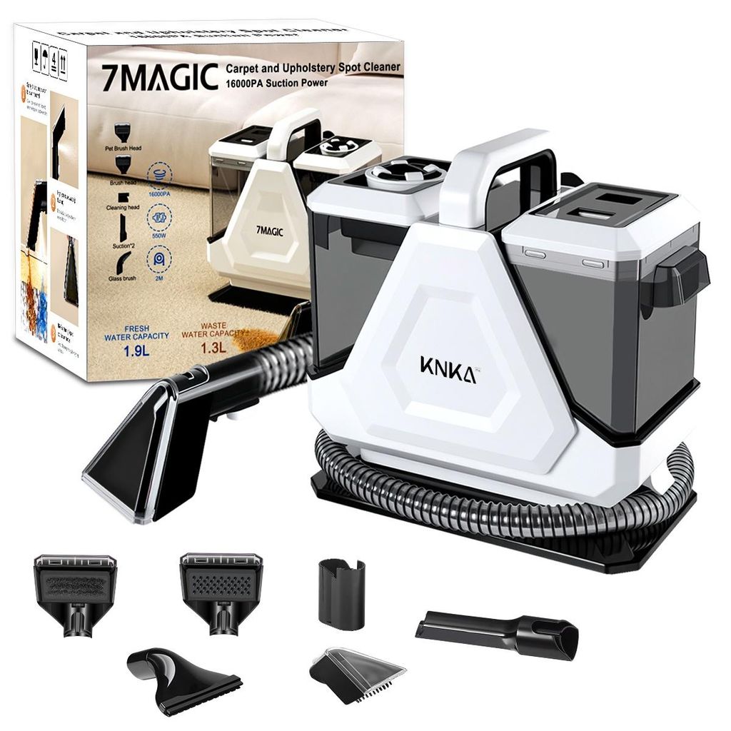 KNKA PRO 550W Polsterreiniger Gerät, Teppichreiniger für Alltägliche Flecken & Verschmutzungen, Waschsauger, Nasssauger für Teppiche, Polster &...