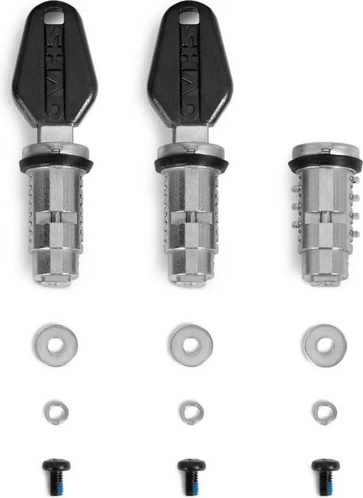 Shad Ersatzschloss 3er Set für Topcase/Seitenkoffer mit 2 Schlüsseln