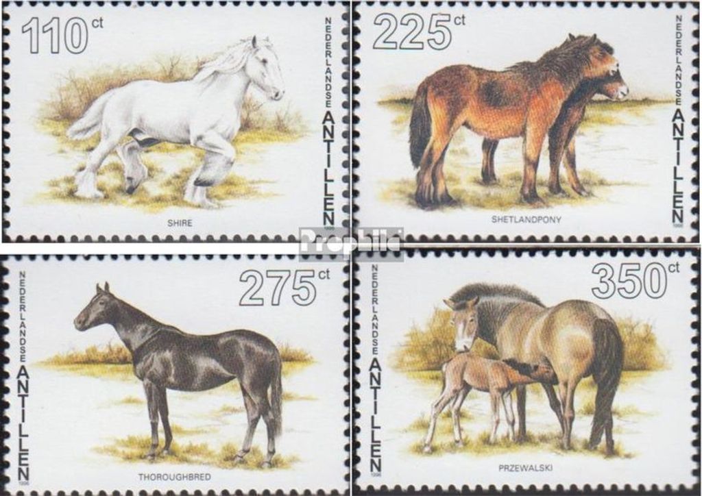 Briefmarken Niederländische Antillen 1996 Mi 874-877 (kompl.Ausg.) postfrisch Pferde