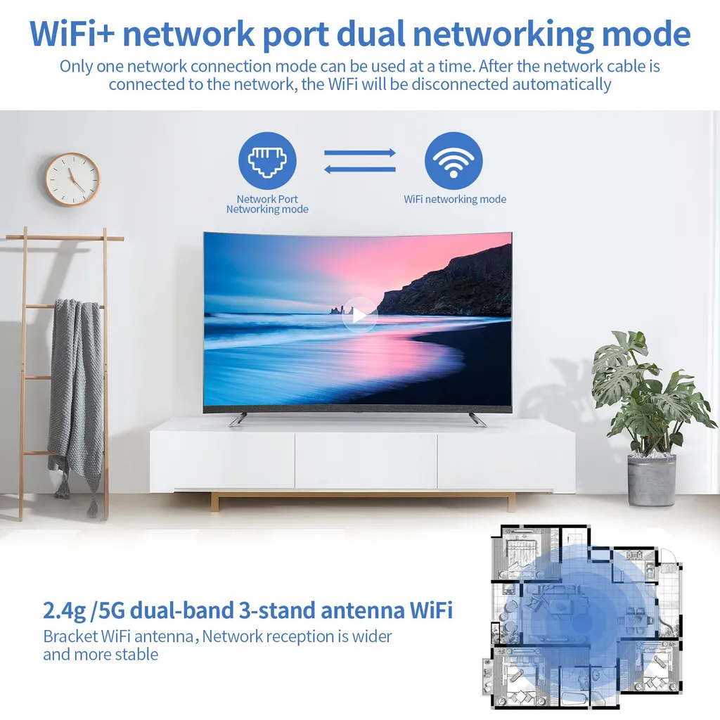 Décodeur TV 4K GT KOMBO Wi-Fi pour IPTV et Satellite sans Interruption - 5