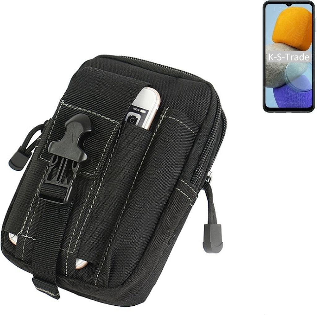K-S-Trade Gürtel Tasche kompatibel mit Samsung Galaxy M23 Gürteltasche Holster Schutz Hülle Handy Hülle Smartphone outdoor Handy-Hülle schwarz