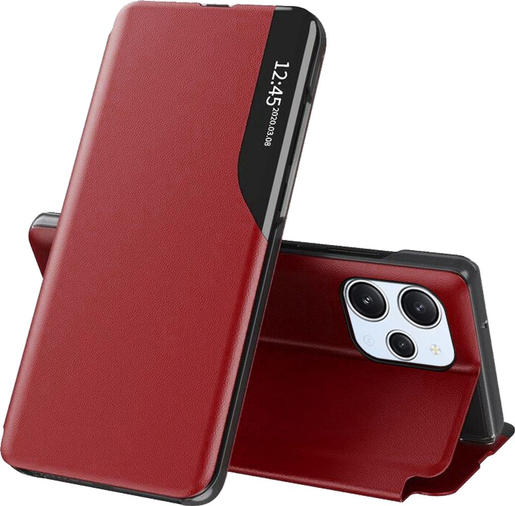 Elegante View Case für Xiaomi Redmi 12 - Rot | Stylischer Schutz KP30970