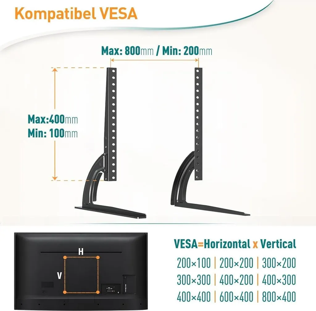 Support Mural TV Fixe et Robuste de 27 à 55 Pouces - Charge 40kg Max