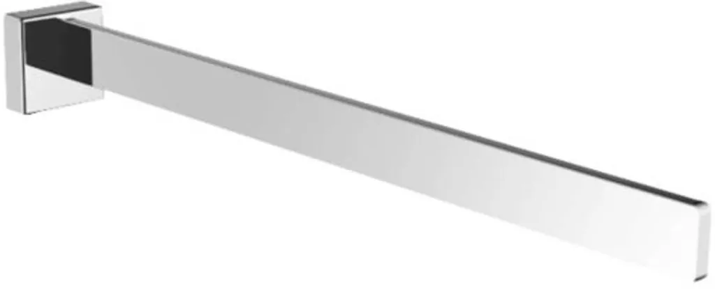 Porte-serviettes mural Cue pour gain de place, métal chrome rigide
