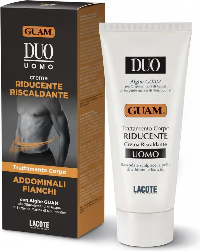 Crème raffermissante homme GUAM DUO UOMO 200ml soin minceur ciblé (250)