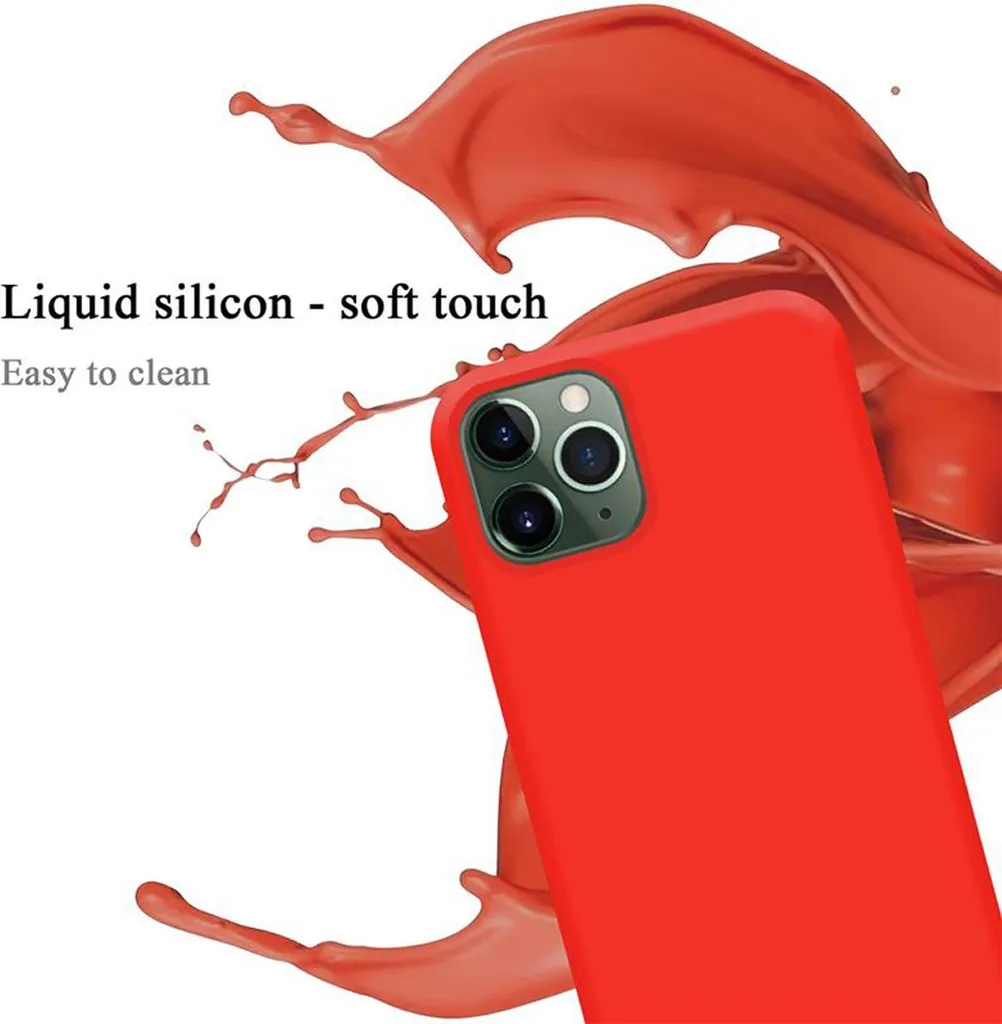Cadorabo custodia protettiva per Apple iPhone 11 PRO MAX caso in rosso telefono cellulare Custodia Cover TPU Etui - 3