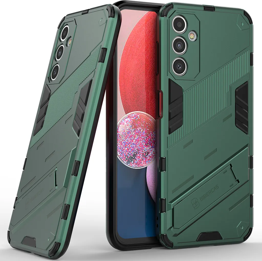 Cover Samsung A14 5G Verde Militare: Shockproof con Supporto Video