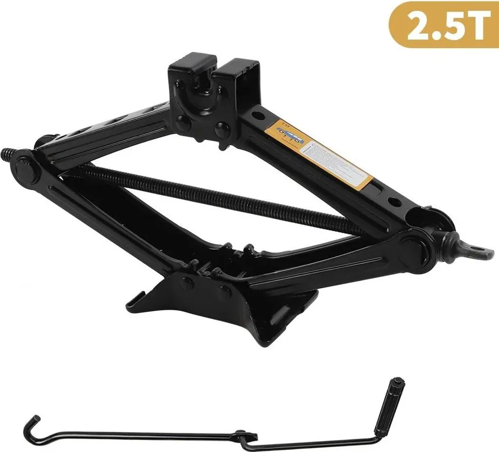 Kit Cric A Forbice Da 3 Tonnellate Con Cricchetto – Portatile Con Chiave E Custodia – Per Auto, SUV E Berline