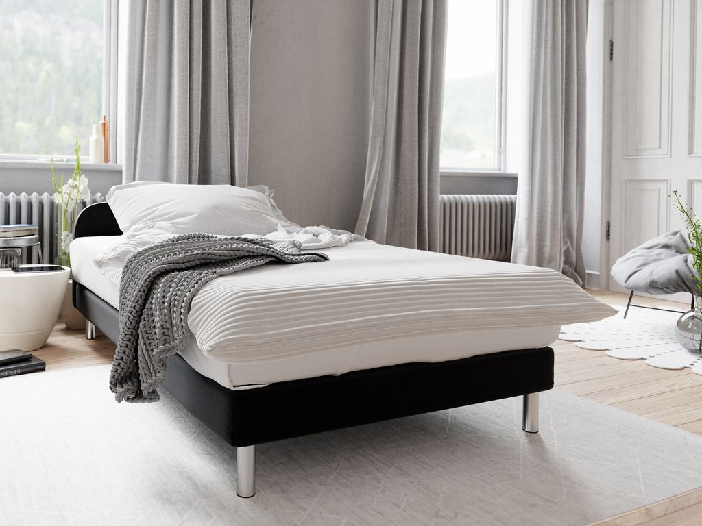 Bett für Teenager mit Metallbeinen 80x200 HENRYK 2 – schwarz