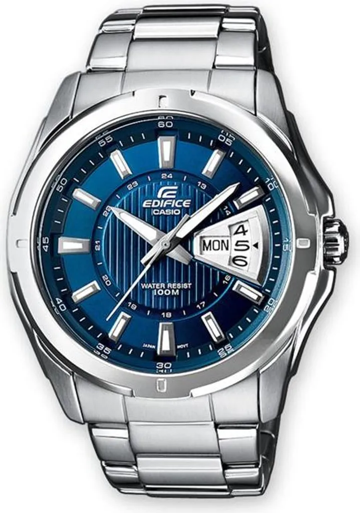 Casio Edifice EF-129D-2AVEF Orologio Uomo Acciaio Quadrante Blu 10 Bar
