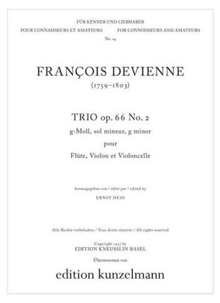 Trio sol mineur op.66,2Pour flûte, violon et violoncelle