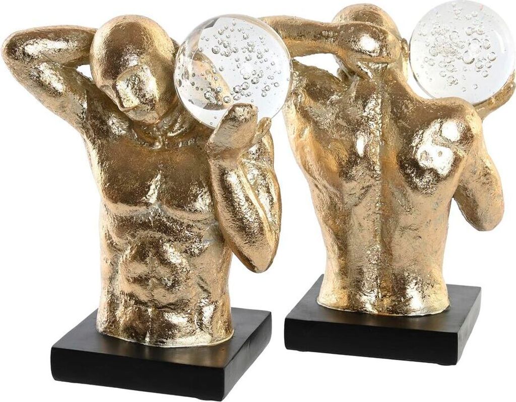 DKD Home Decor Kunstharz Buchstützen Modern Man (31 x 10 x 19,3 cm)