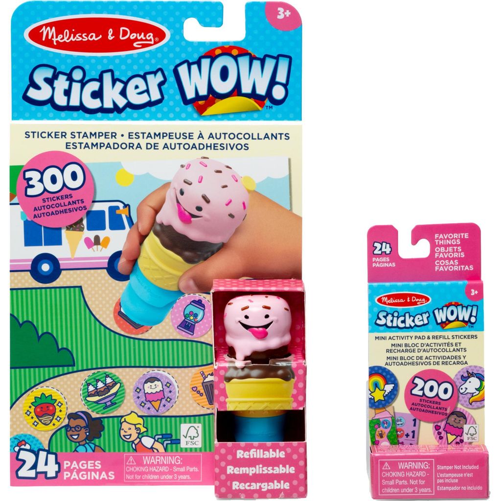 Spin Master Melissa & Doug - Sticker WOW! Eiscreme Aufkleberstempel &