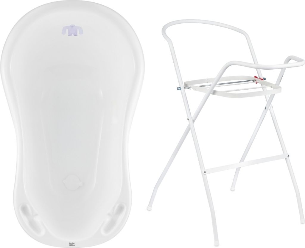 Hylat Baby Babybadewanne mit Gestell - Rheinland , stabil und bequem, ideal für sicheres Baden in den ersten 12 Monaten - Lite-Kollektion, Farbe: ...