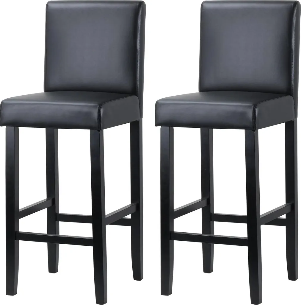 Tabourets de bar gris 41x43cm assise épaisse et confortable set de 2