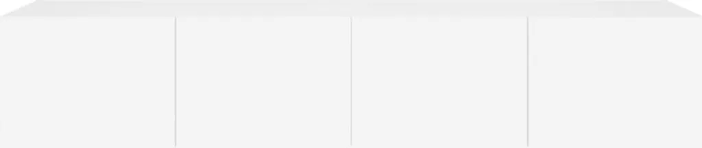 Coppia Pensili TV Bianchi con Luci LED 80 cm | Mobile Soggiorno Sospeso - 10