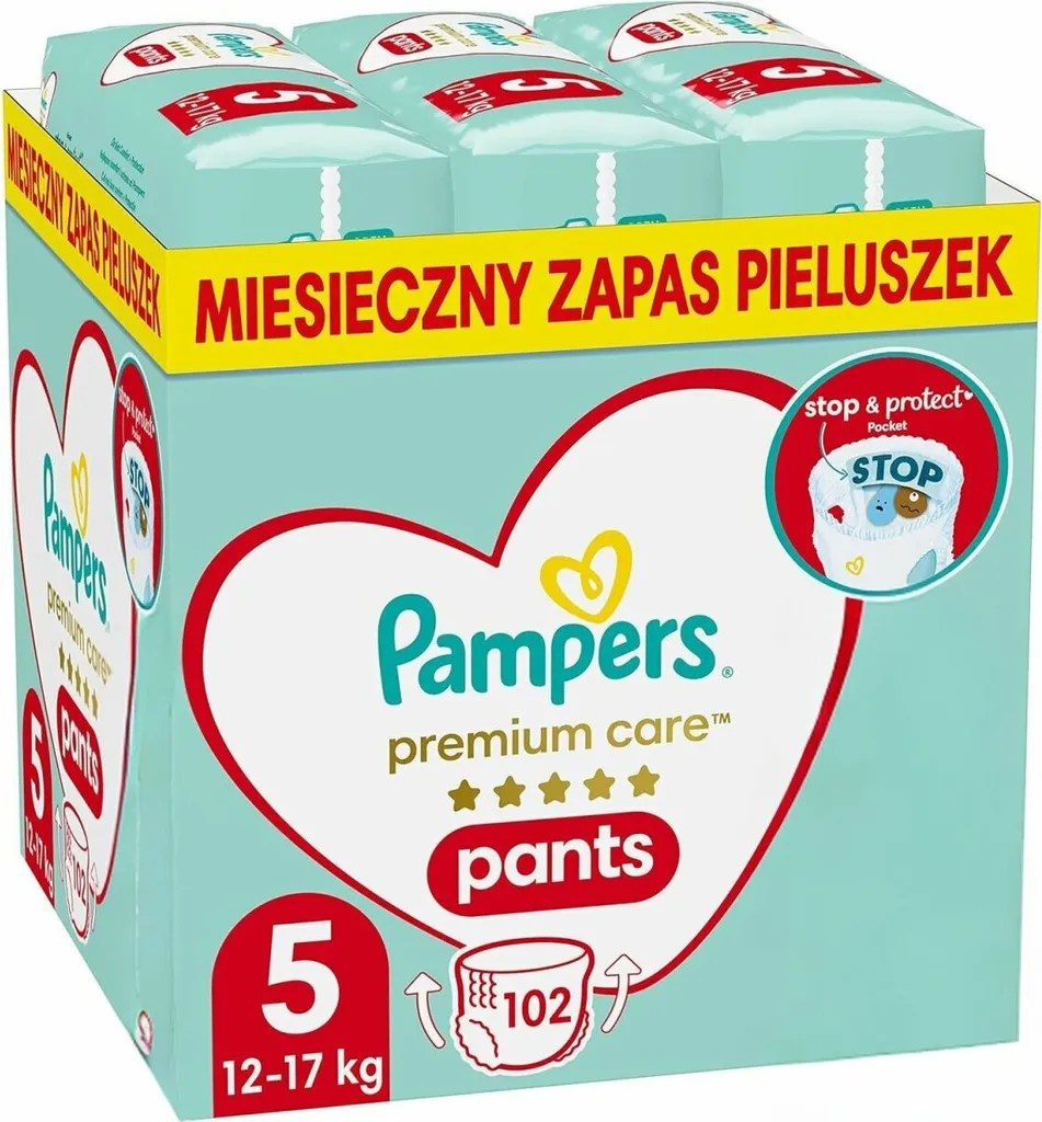 Pampers Pants Taille 5 (102 pcs) : Fini les fuites de nuit pour bébé