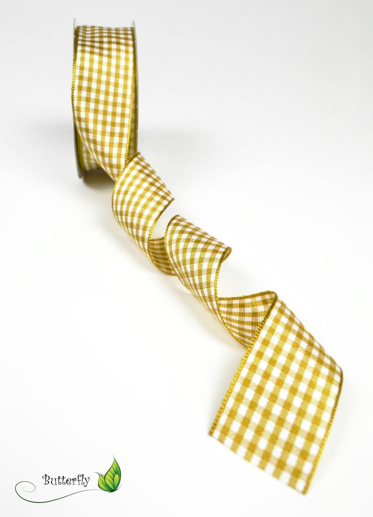 Karoband 25mm, 10 Meter, Farbe:gold 687 Produktbild 