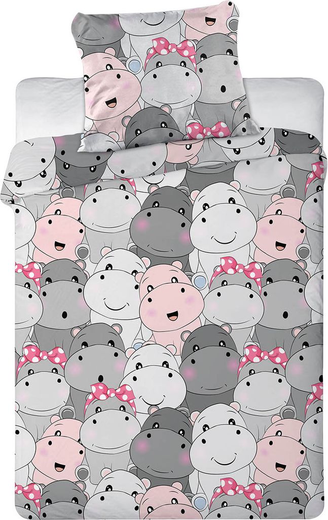 Sweet Home Bettbezug Hippo 100 x 135 cm - Baumwolle Produktbild 