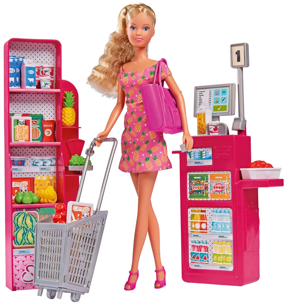 Poupée Simba Steffi Love Supermarché avec Chariot Rempli d'Accessoires - 5