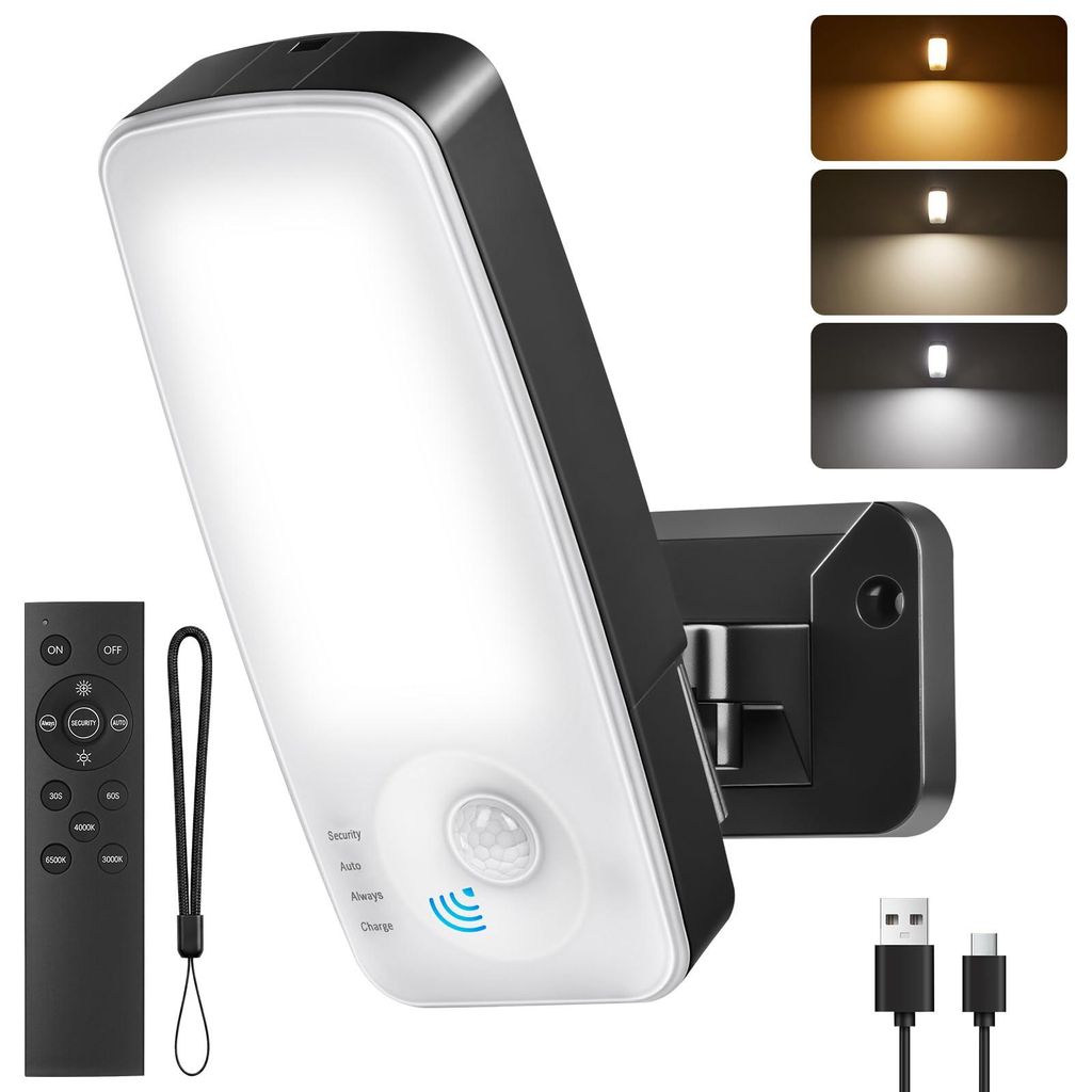 Ledronix 10000mAh Akku Außenlampe mit Bewegungsmelder und Produktbild 