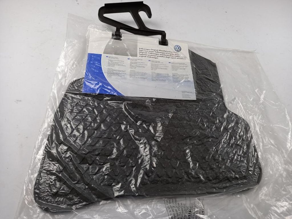Original VW Polo V '14-'17 Fußmattensatz Gummi titanschwarz hinten 6R006151282V