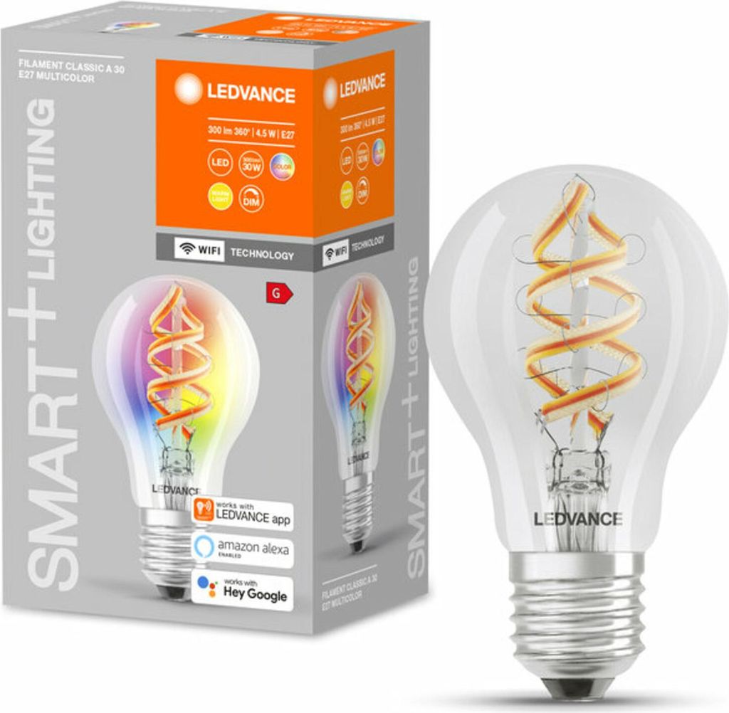 LEDVANCE SMART+ WiFi Filament Classic RGBW, Intelligentes Produktbild 