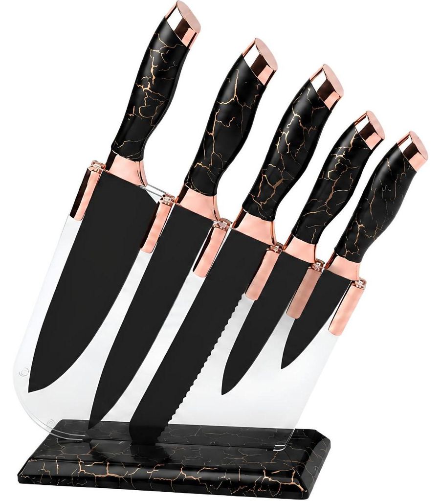 Ensemble de Couteaux de Cuisine KV-40896 - Élégance Noir et Image du produit 