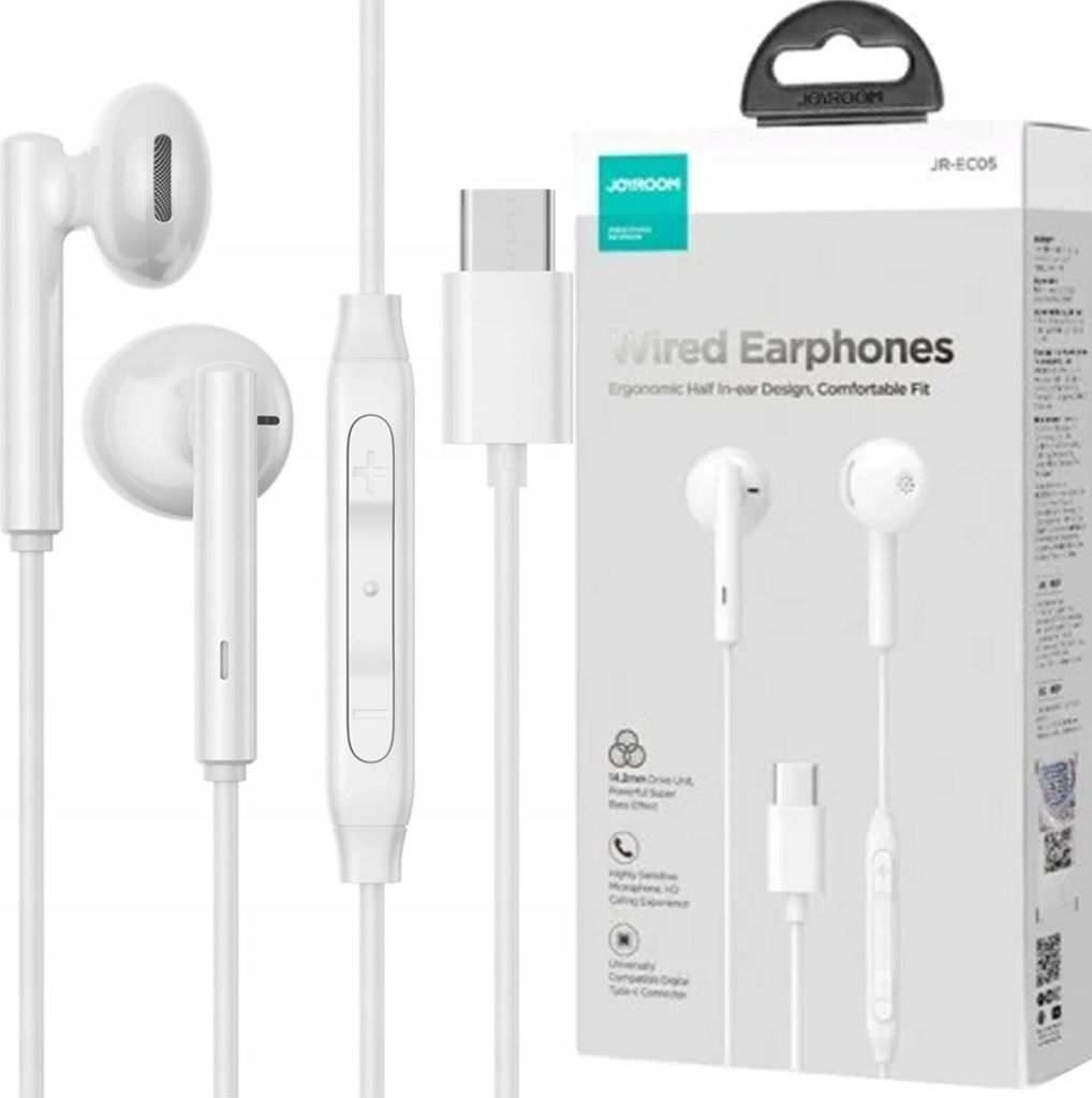 Casque intra-auriculaire filaire Joyroom Jr-Ec05, Type-C Image du produit 