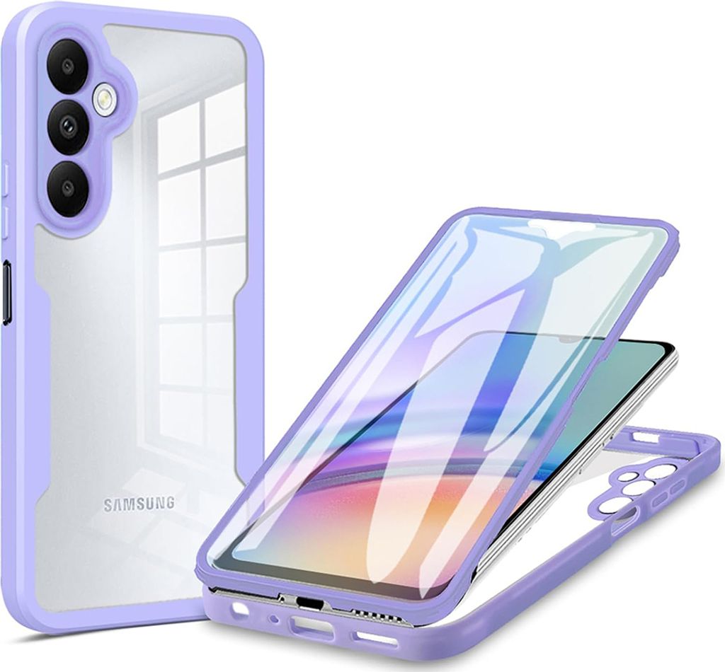 Techsuit ColorVerse 360 Hülle mit Schutzfolie für Samsung Galaxy A05s - Lila