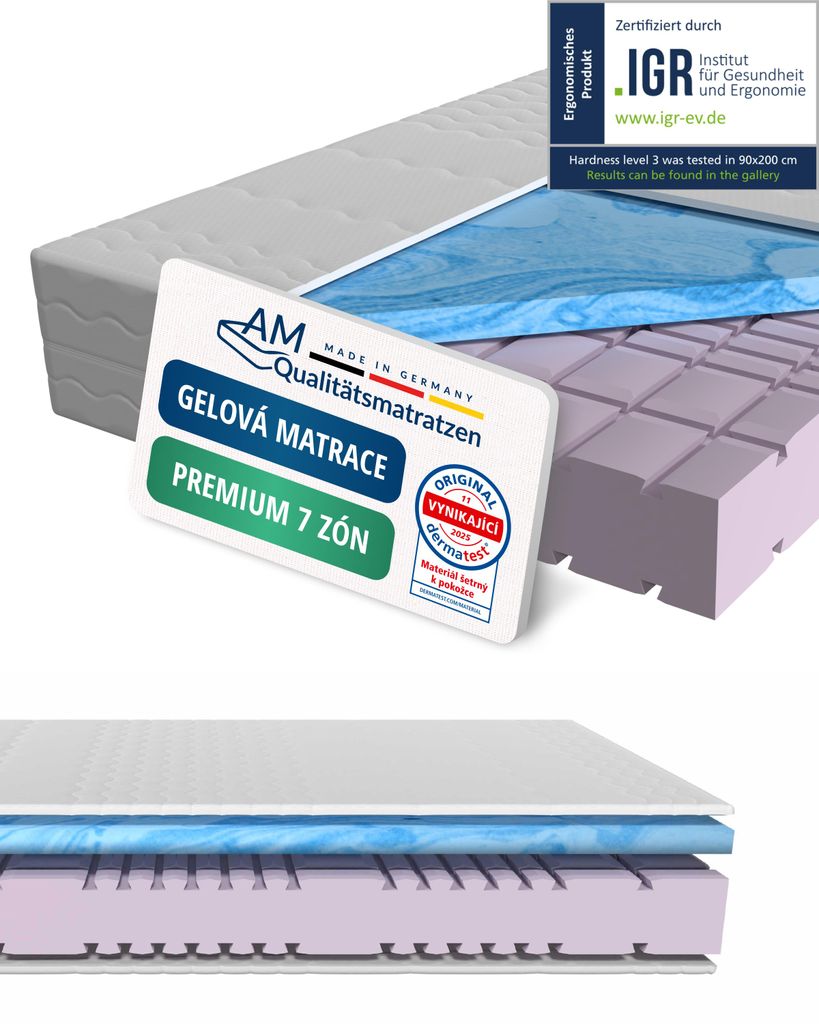 AM Qualitätsmatratzen | Matrace z gelové peny Premium Obrázek produktu 