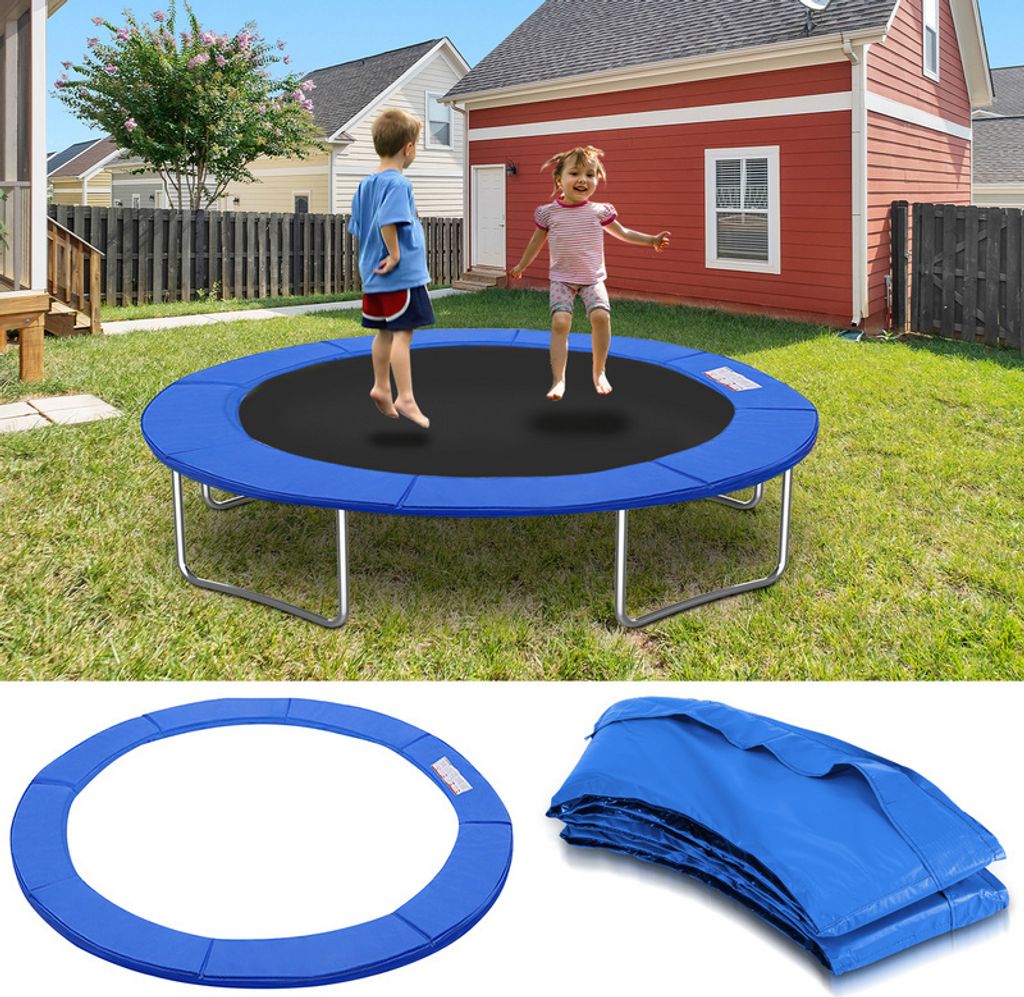 TolleTour Trampolin Randabdeckung Ø 305cm Blau, Reißfest & UV-resistent, Ersatz Federabdeckung, Rahmenpolster, Schutzpolster für Gartentrampoline