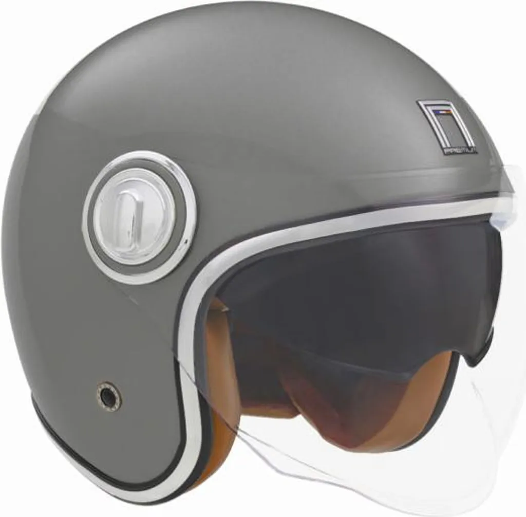 Casque ouvert NOX Premium Heritage titan mat XL avec écran