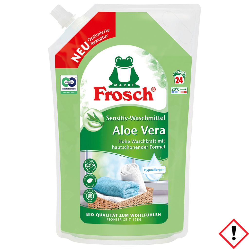Frosch Aloe Vera Sensitiv Waschmittel Wiederverschließbar Produktbild 