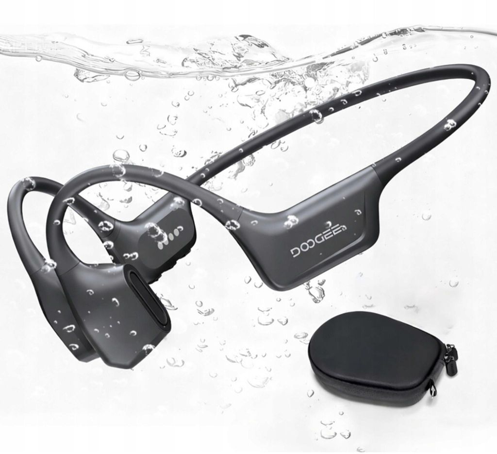 Bezdrôtové slúchadlá DOOGEE BoneAir Swim, čierna farba Obrázok produktu 
