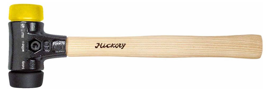 Wiha 26434, Rückschlagfreier Hammer, Holz, Schwarz, Gelb, 290 mm, 300 g