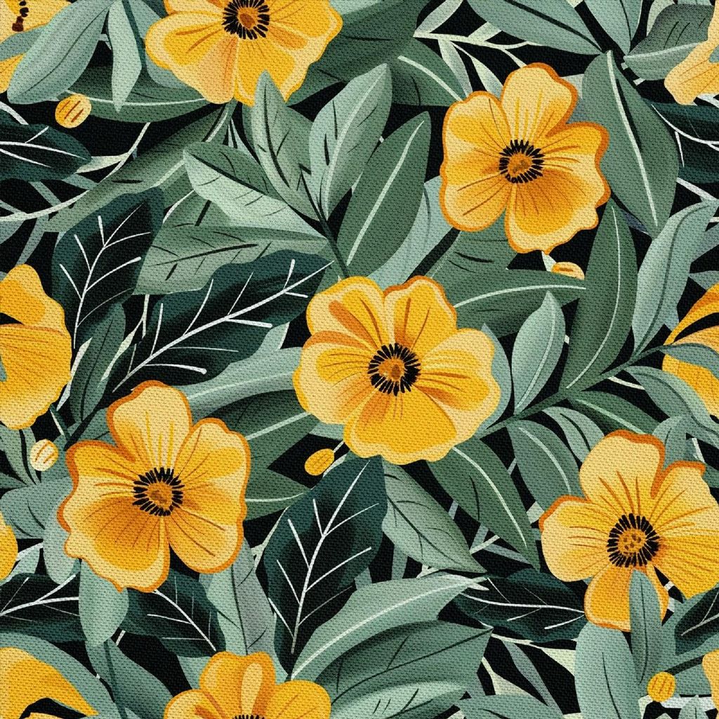 OUTDOOR DEKOSTOFFE OXFORD - Motiv Blumen I DX5508