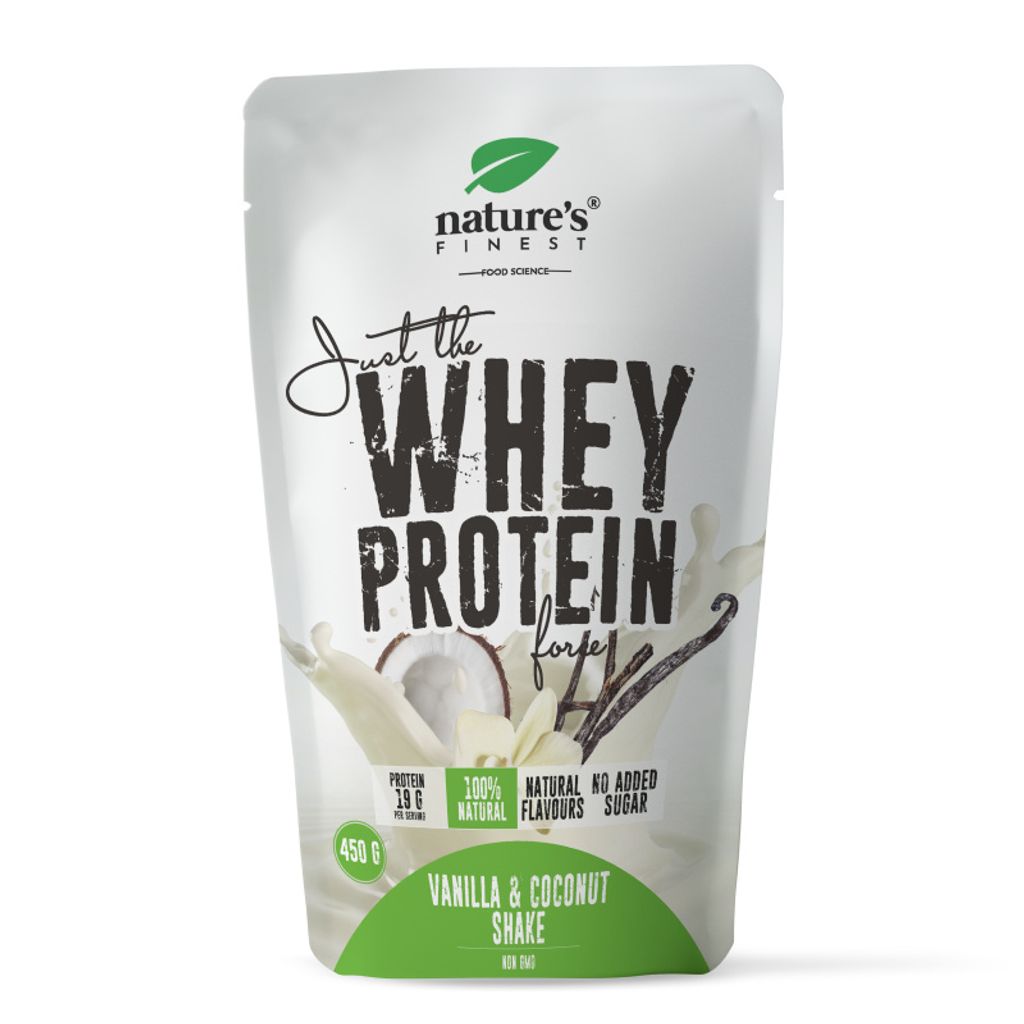 Nature's Finest WHEY PROTEIN Vanille&Kokos Molkenshake - Köstliche und nahrhafte Proteinergänzung für Muskelregeneration und wachstum - Ohne Zusatz