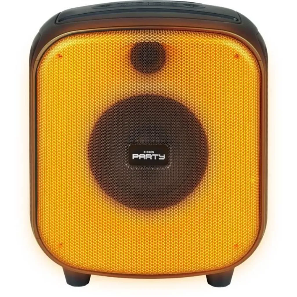 Enceinte Cube BT Lumineuse 200W Noir - Son Puissant et Bluetooth