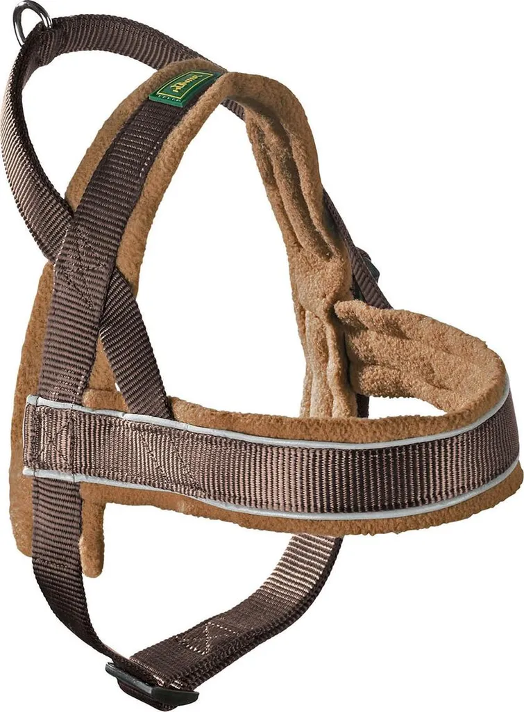 Harnais anti-irritation Hunter Racing S marron pour chien à peau sensible