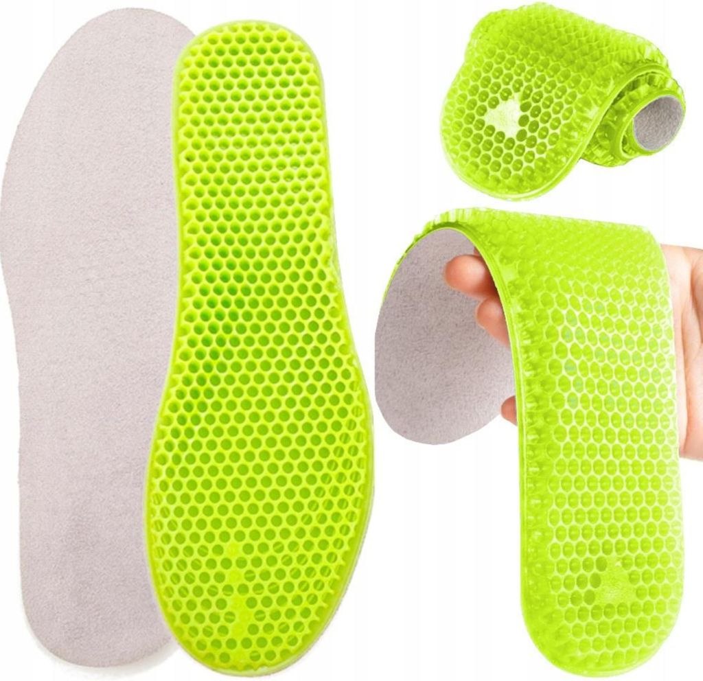 Einlegesohlen für Schuhe - für Sportschuhe - Leicht - Gel - Stoßdämpfend - Schweißhemmend - gelb - 40-45