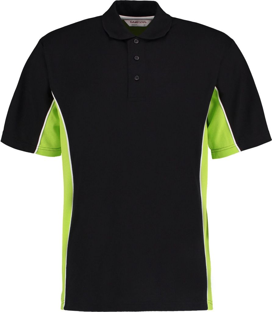 GAMEGEAR - "Track" Poloshirt für Herren RW9897 (XXL) (Schwarz/Limone/Weiß)