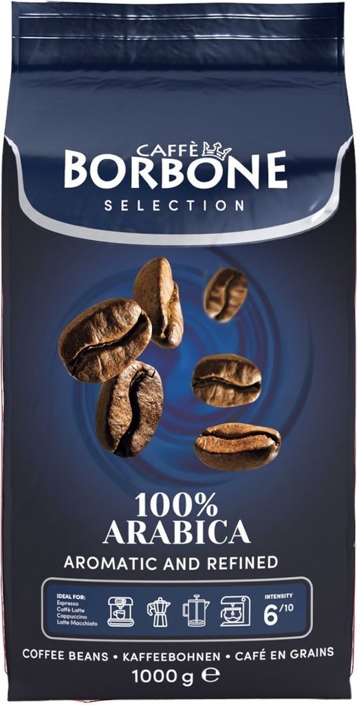 Caffè Borbone Selection 100% Arabica ganze Kaffeebohnen 1kg | Fruchtig im Geschmack mittlere Kaffee-Röststufe 100% Arabica Bohnen 1 Kg Beutel | m...