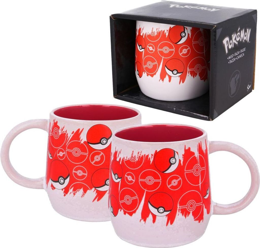 Tasse mit Pokeball Motiv in Geschenkkarton ca. 360 ml Kindertasse
