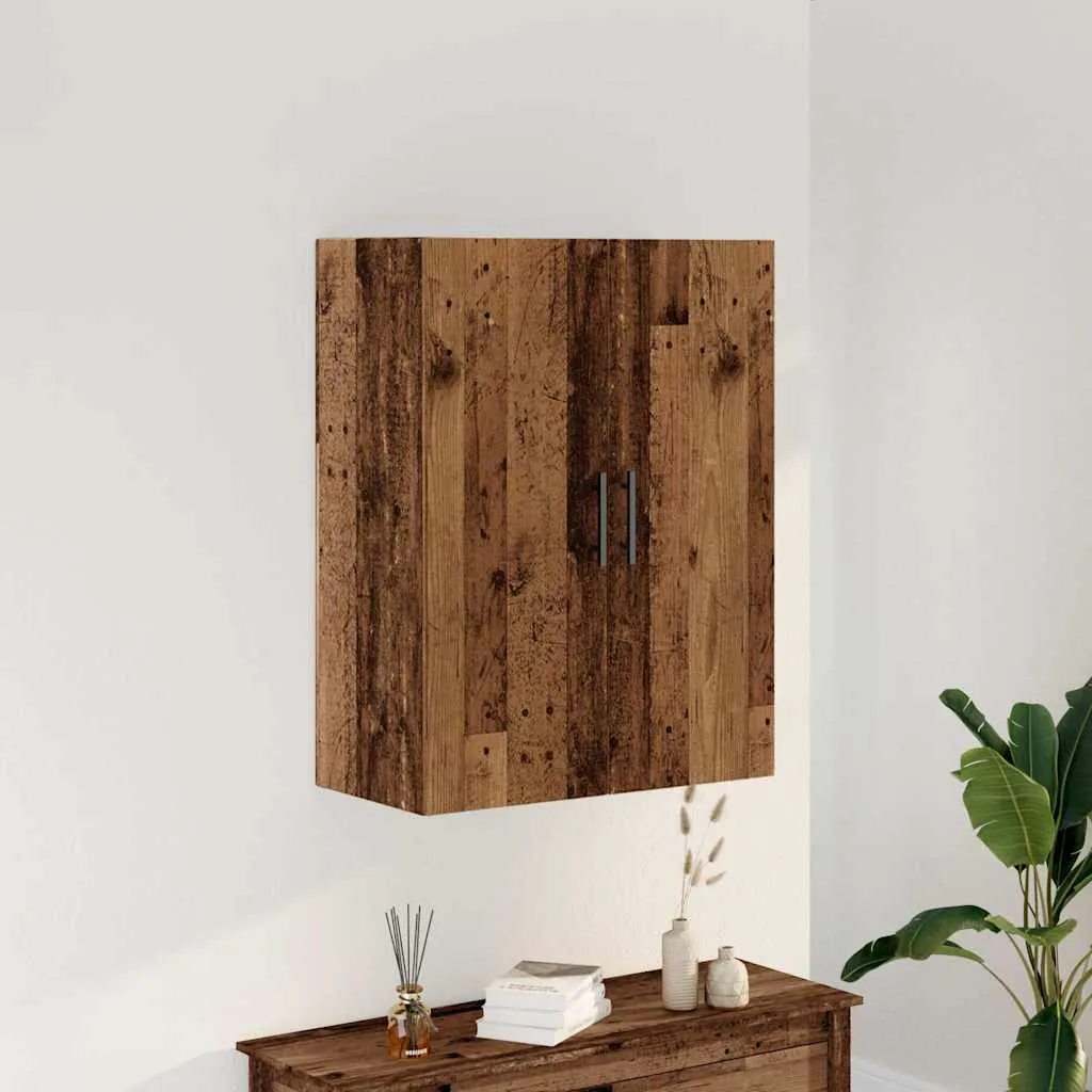 vidaXL Armadio a muro in legno vecchio 69,5x34x90 cm