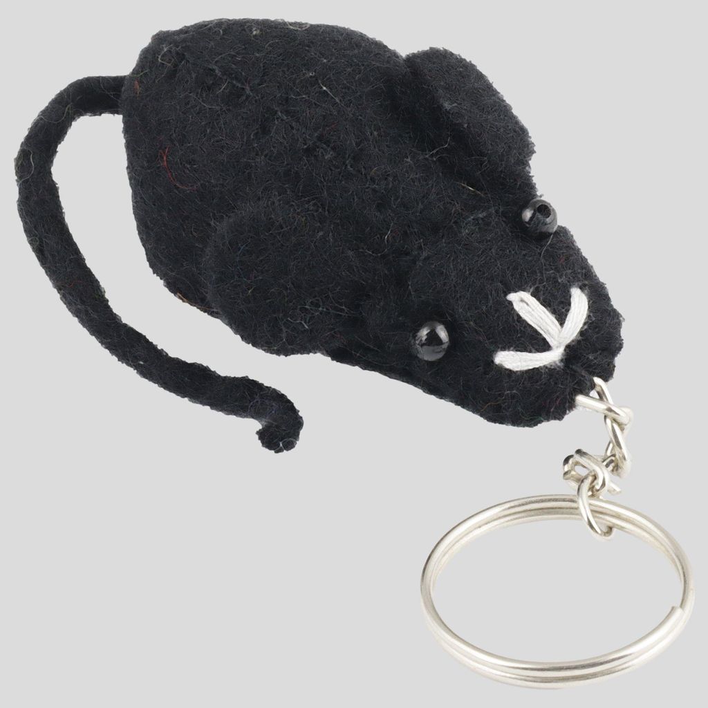 Schlüsselanhänger - Maus - schwarz