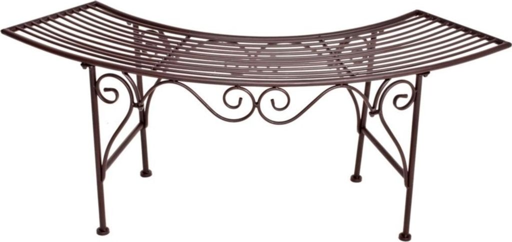 Ablagetisch >Fuego< in schwarz, braun aus Eisen - 125x46x47cm (LxBxH)