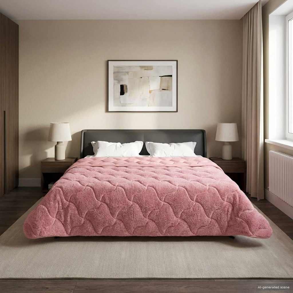 "Schlussverkauf" Ganzjahresbettdecke Gepolstert - Rosa 200x240 cm - Bettdecken C458