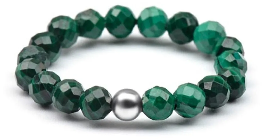 Bague malachite bohème chic pour femme - Idée cadeau bijoux taille 53