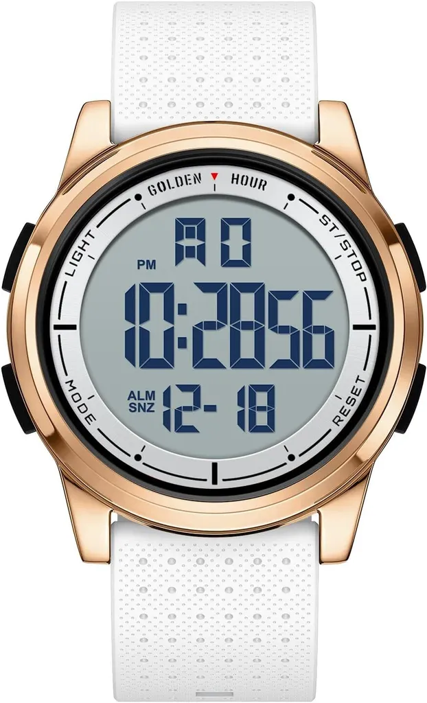 Orologio Digitale 5ATM con Cassa Metallo e Display Grandangolare